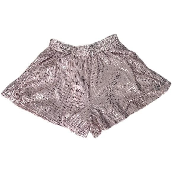 Cotton Bleu Women Gold Sequin Shorts Stretchy Waist lined Size Medium - Picture 6 of 10